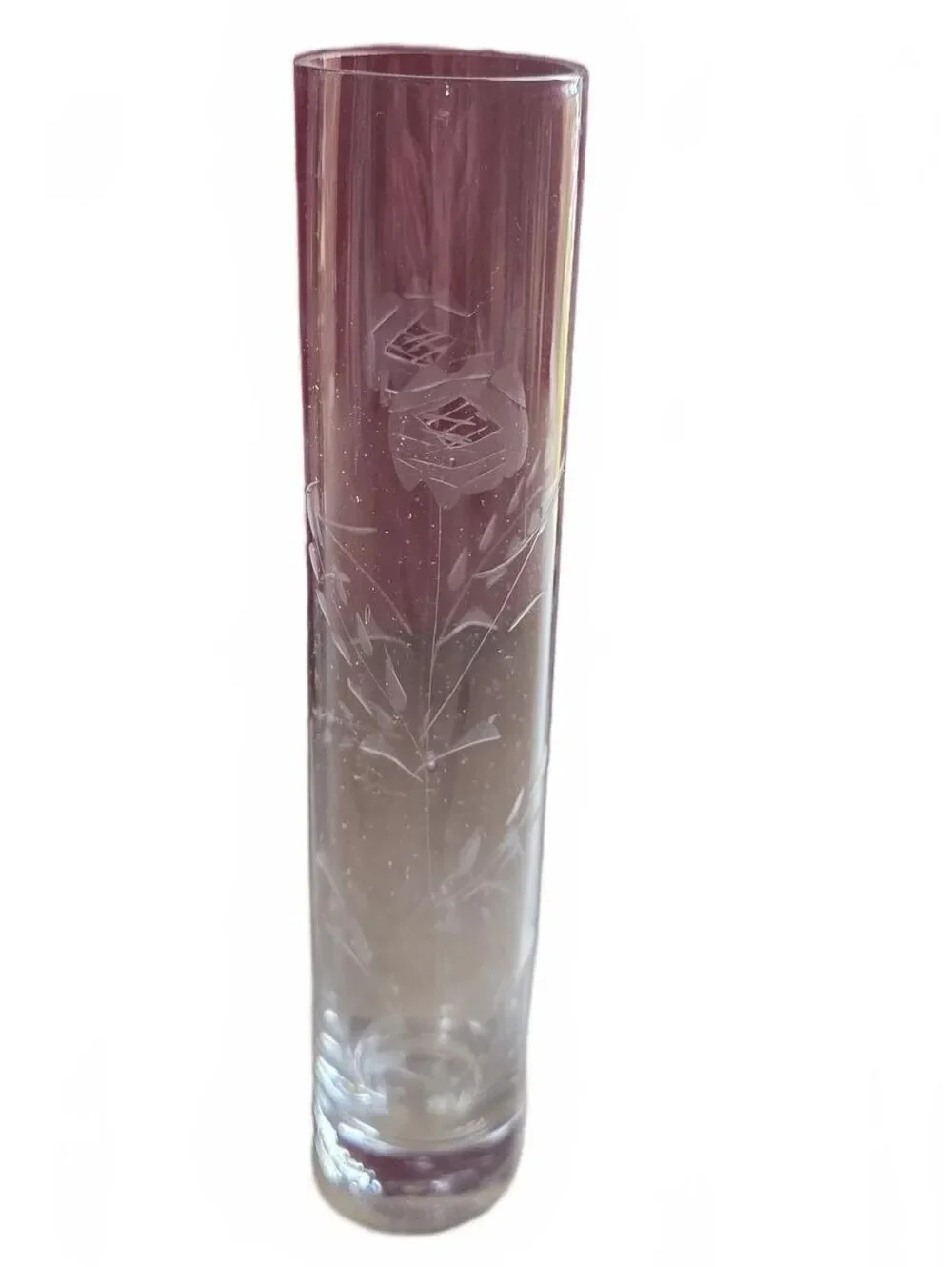 Vintage Princess House Heritage Crystal Column Bud Vase 7.5